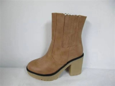 Botas de salto alto de couro PU